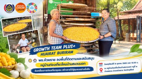 🧵🏡 พช.ห้วยราช ลงพื้นที่ติดตามและสนับสนุนหมู่บ้านท่องเที่ยวไหมบ้านสนวนนอก ขับเคลื่อนการท่องเที่ยวชุมชน สร้างรายได้สู่ชุมชนอย่างยั่งยืน
