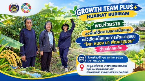 🌱 พช.ห้วยราช ลงพื้นที่ติดตามและสนับสนุนครัวเรือนต้นแบบการพัฒนาชุมชน “โคก หนอง นา พัฒนาชุมชน” ตำบลโคกเหล็ก