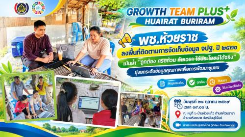 📊 พช.ห้วยราช ลงพื้นที่ติดตามการจัดเก็บข้อมูล จปฐ. ปี ๒๕๗๐ เน้นย้ำ “ถูกต้อง ครบถ้วน ทันเวลา ใช้ประโยชน์ได้จริง” มุ่งยกระดับข้อมูลคุณภาพเพื่อการพัฒนาชุมชน